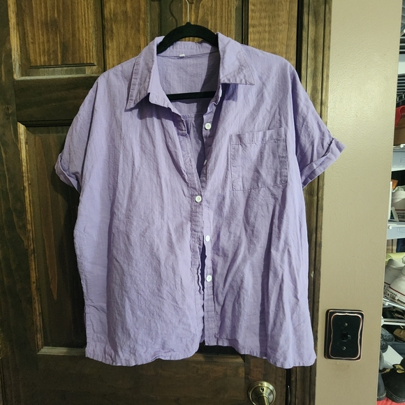 Purple button up - Picture 2 of 2